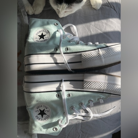 🤍🐠SIZE 7/7.5 Converse Chuck Taylor Lift Platform Light Mint🤍🐠 - Picture 3 of 7